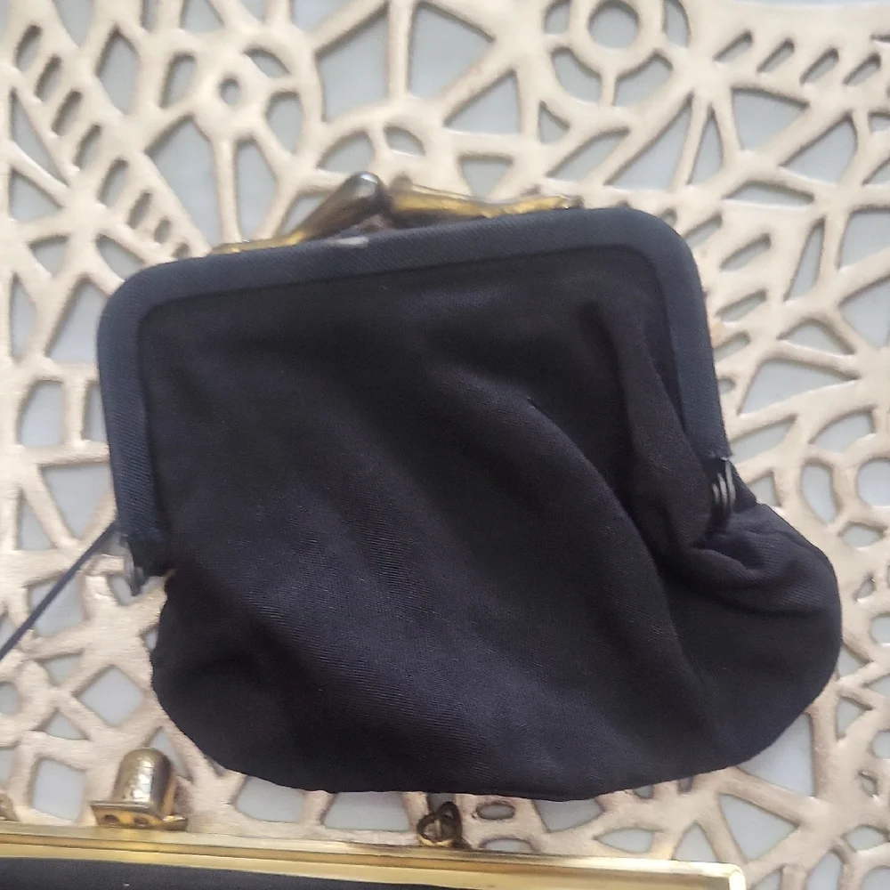 Black Evening Purse with Matching Coin Purse – Chain Strap – Classic